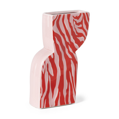 Vaas zebra – roze – 22×14.4×5.2 cm